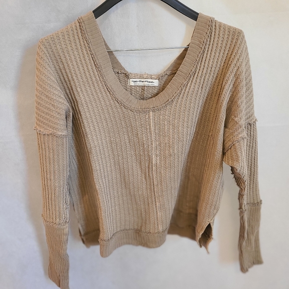 We The Free by Free People Women's New Magic Thermal Top in Golden Olive Sz S, M - Picture 4 of 9